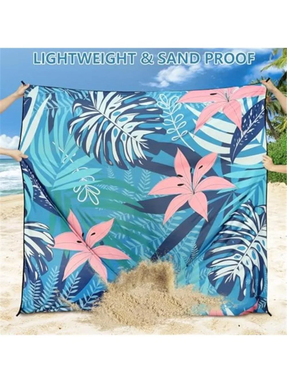 Sandproof Waterproof Beach Blanket Mat Oversized Picnic Camping Hiking Quick Dry